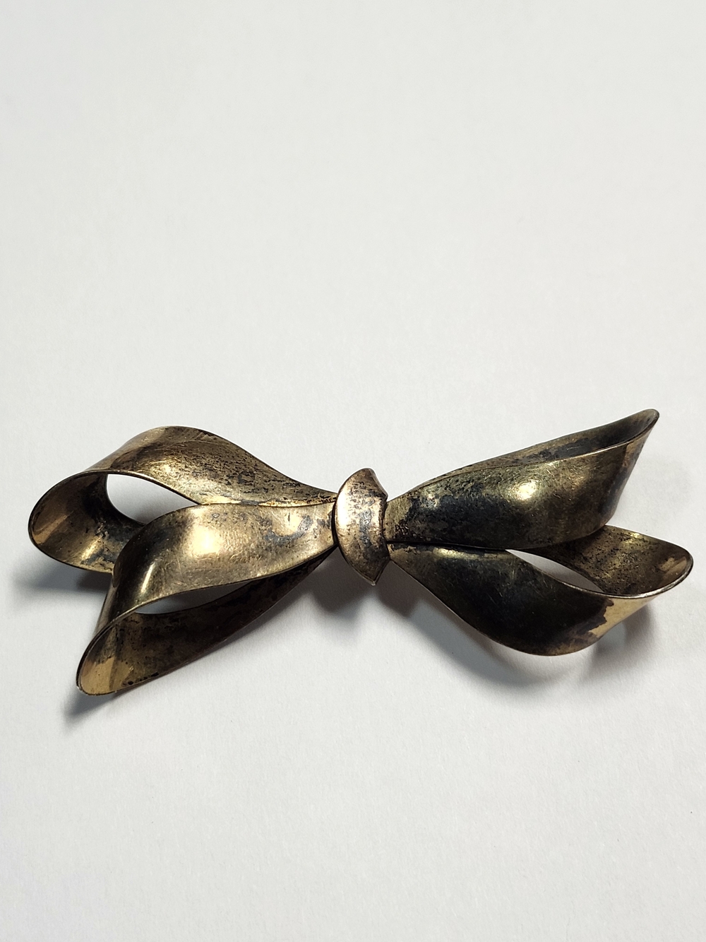 Vintage 12K GF Sterling Silver Bow Brooch